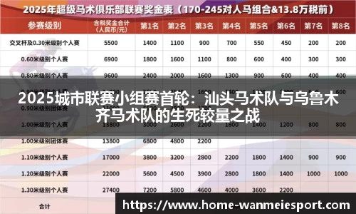 2025城市联赛小组赛首轮：汕头马术队与乌鲁木齐马术队的生死较量之战